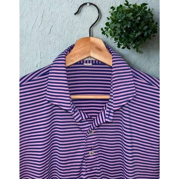 Holderness & Bourne Men’s Large Striped Golf Polo Turtle Bay Golf Club Logo - Picture 3 of 8
